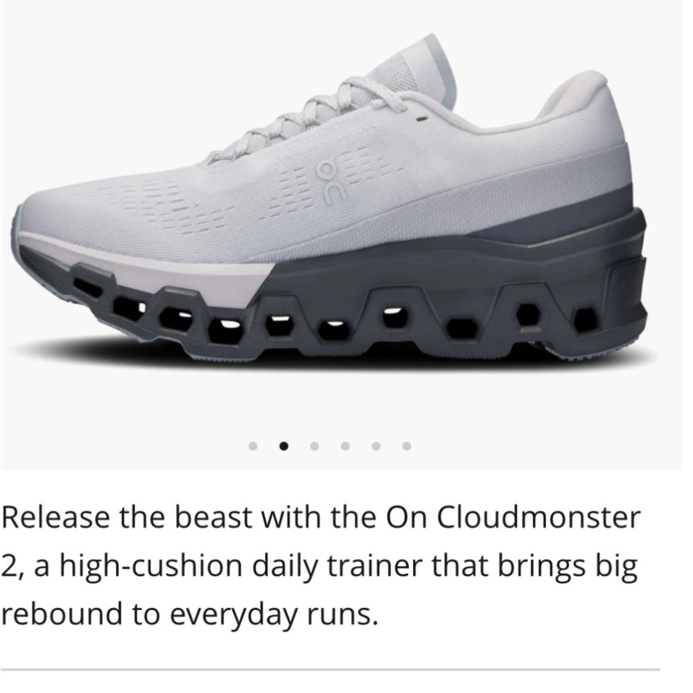 On Running Cream and Gray Athletic Shoes - Picture 2 of 10